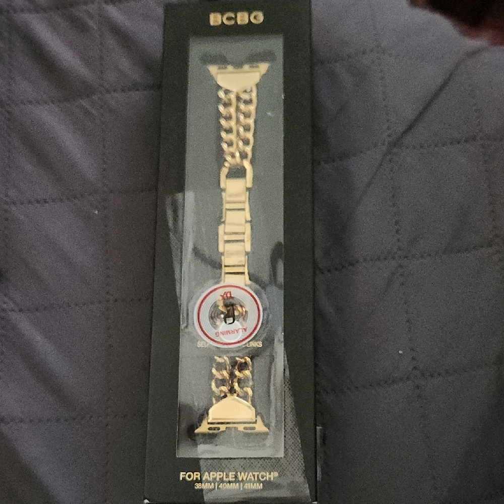 BCBG Gold Chain Link Apple Watch Band